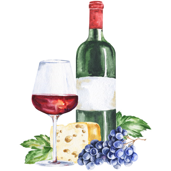 drink small wine club membership graphic wine cheese
