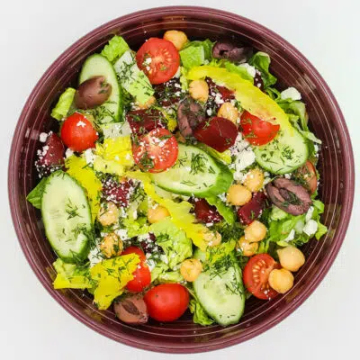 rainbow greek salad