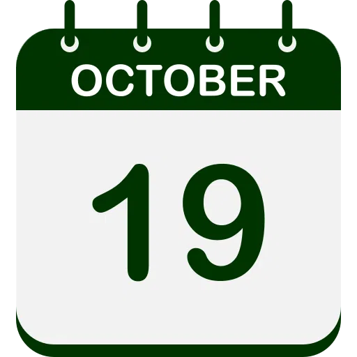 october 19 calendar icon
