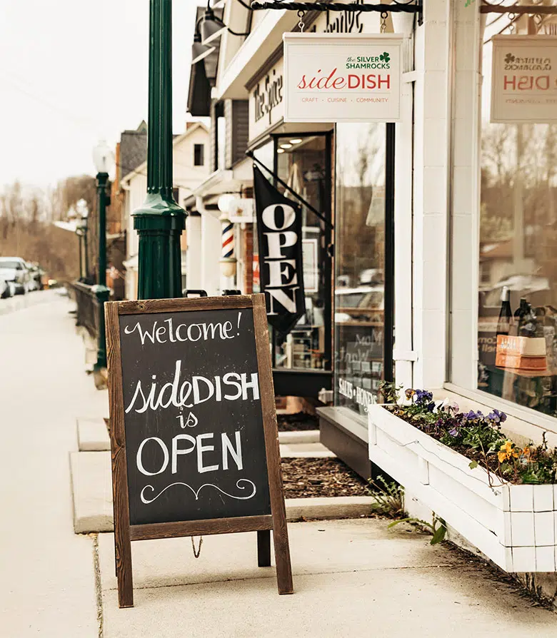 storefront image of side dish rochester michigan carryout lunch dinner retail